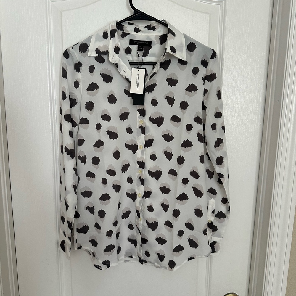 ⚡️NWT Banana Republic Monochrome Patterned Shirt